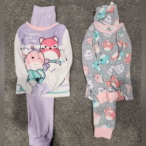 Squishmallows Cozy Pajama Sets. Size 6.
